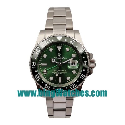 40 MM Swiss Made Rolex GMT-Master II 116610 LV Fake Watches With Green Dials For Men