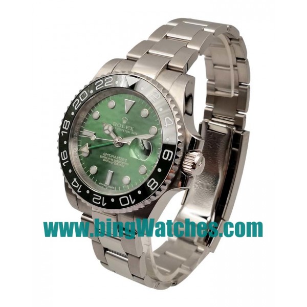 40 MM Swiss Made Rolex GMT-Master II 116610 LV Fake Watches With Green Dials For Men