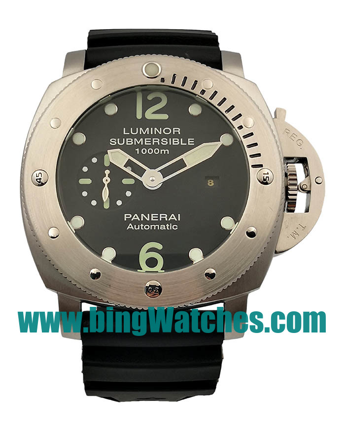 High Quality Panerai Luminor Submersible PAM01024 Replica Watches With Black Dials For Men