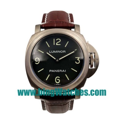 43 MM AAA Quality Panerai Luminor PAM00112 Replica Watches With Black Dials For Men