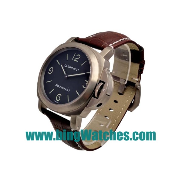 43 MM AAA Quality Panerai Luminor PAM00112 Replica Watches With Black Dials For Men