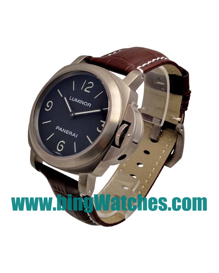 43 MM AAA Quality Panerai Luminor PAM00112 Replica Watches With Black Dials For Men