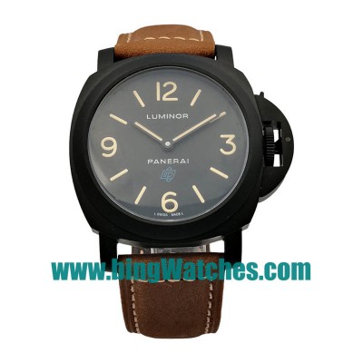 AAA Quality Panerai Luminor PAM01000 Fake Watches With Black Dials For Men