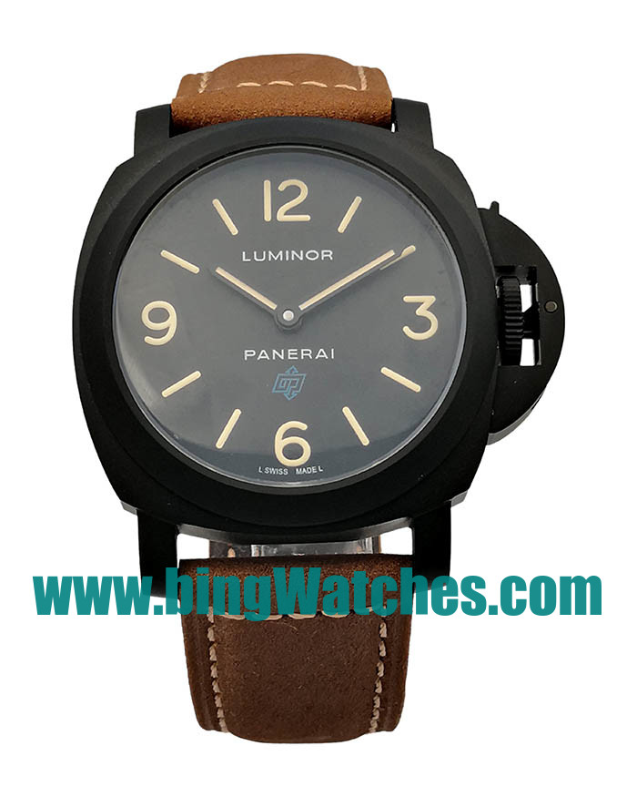 AAA Quality Panerai Luminor PAM01000 Fake Watches With Black Dials For Men