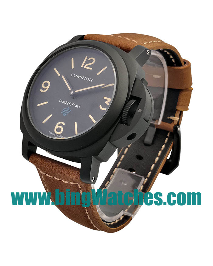 AAA Quality Panerai Luminor PAM01000 Fake Watches With Black Dials For Men