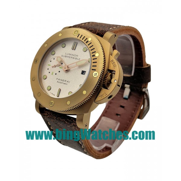 Best Quality Panerai Luminor Submersible Fake Watches With White Dials For Men