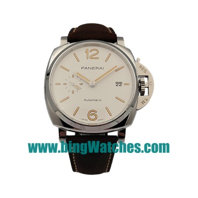 42 MM AAA Quality Panerai Luminor Due PAM01046 Fake Watches With White Dials For Men