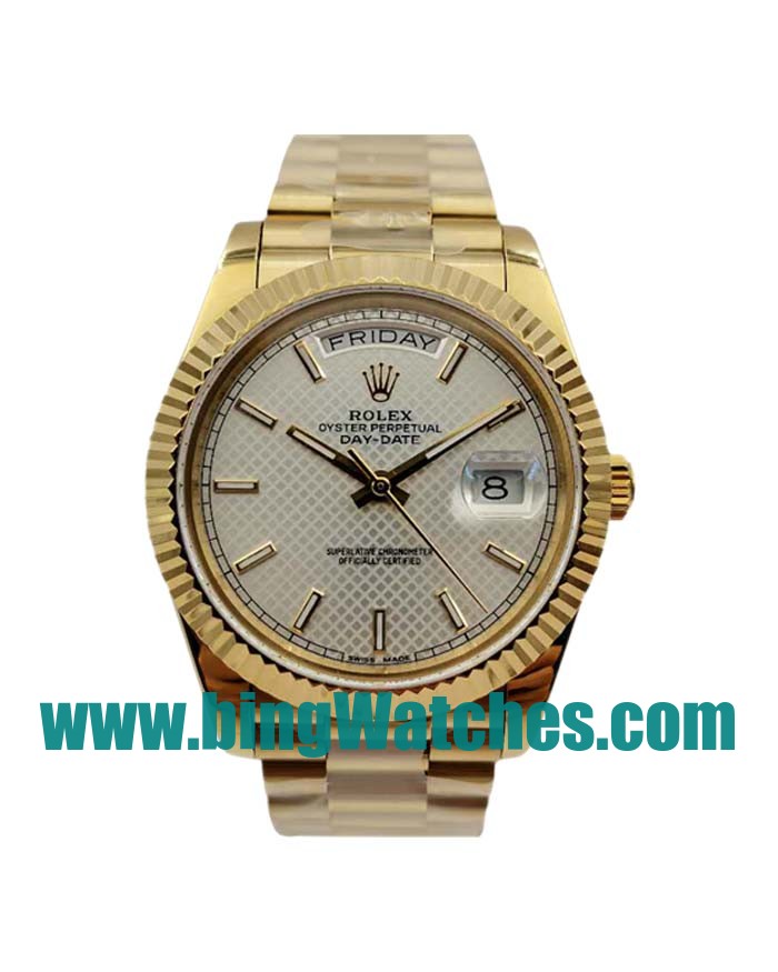 UK Perfect Replica Rolex Day-Date 228238 With Silver Dials For Men