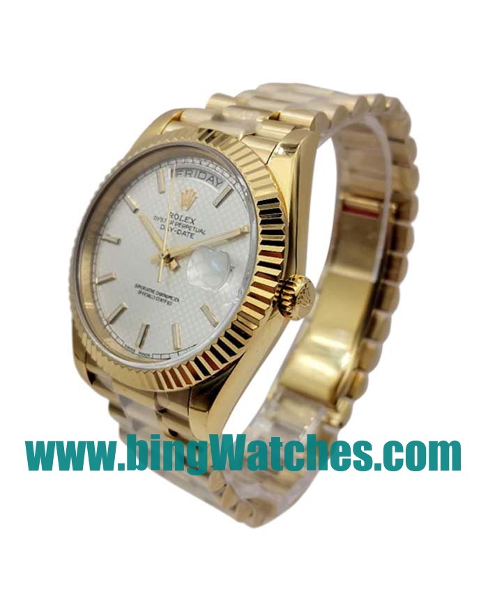 UK Perfect Replica Rolex Day-Date 228238 With Silver Dials For Men