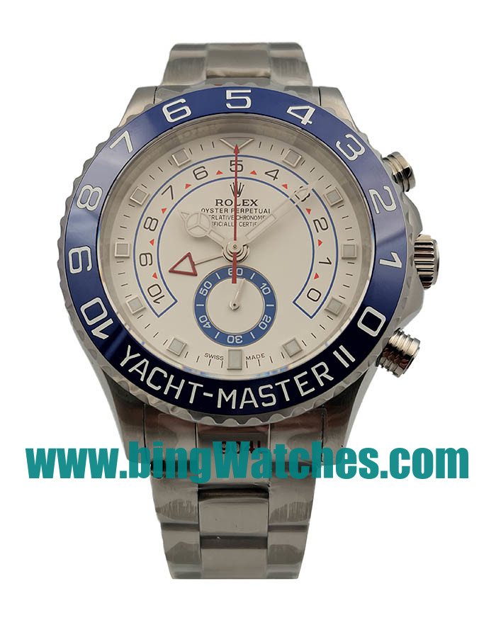 UK Perfect Replica Rolex Yacht-Master II 116680 With White Dials For Men