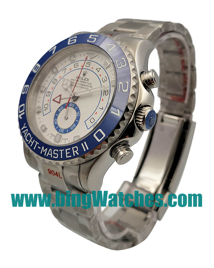 UK Perfect Replica Rolex Yacht-Master II 116680 With White Dials For Men