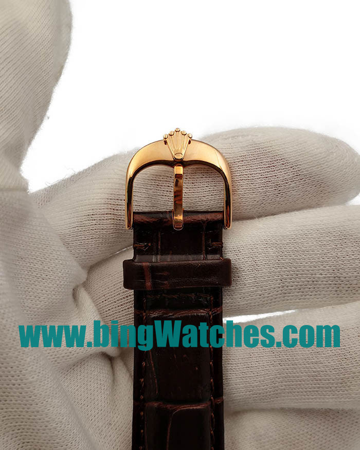 39 MM Swiss Made Rolex Cellini Date 50515 VF Fake Watches With White Dials For Men