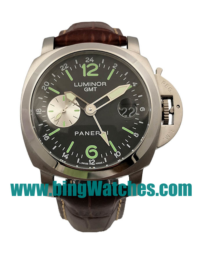 44 MM Best 1:1 Replica Panerai Luminor GMT PAM00088 With Black Dials For Men