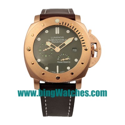 47.5 MM High Quality Panerai Luminor Submersible Fake Watches With Green Dials For Sale