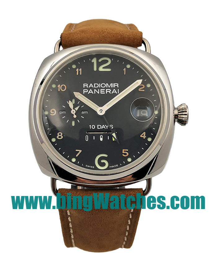 41 MM Top Quality Panerai Radiomir PAM00497 Replica Watches With Black Dials For Men