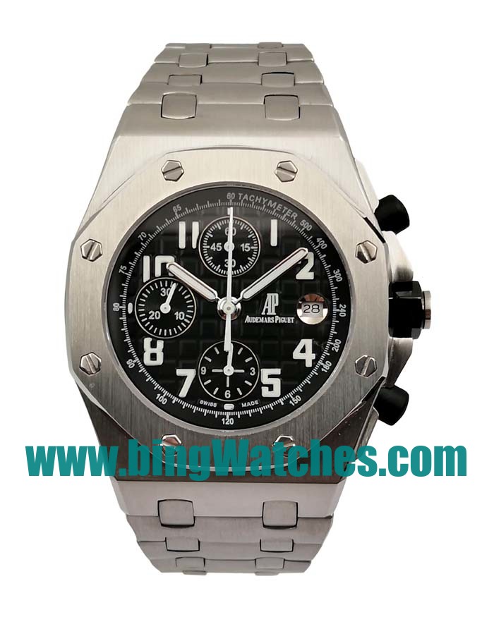 42 MM Swiss Made Audemars Piguet Royal Oak Offshore 26170ST.OO.1000ST.08 Fake Watches With Black Dials For Men