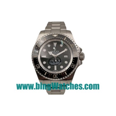 44 MM Swiss Made Rolex Sea-Dweller Deepsea 116660 Fake Watches With Black Dials For Men