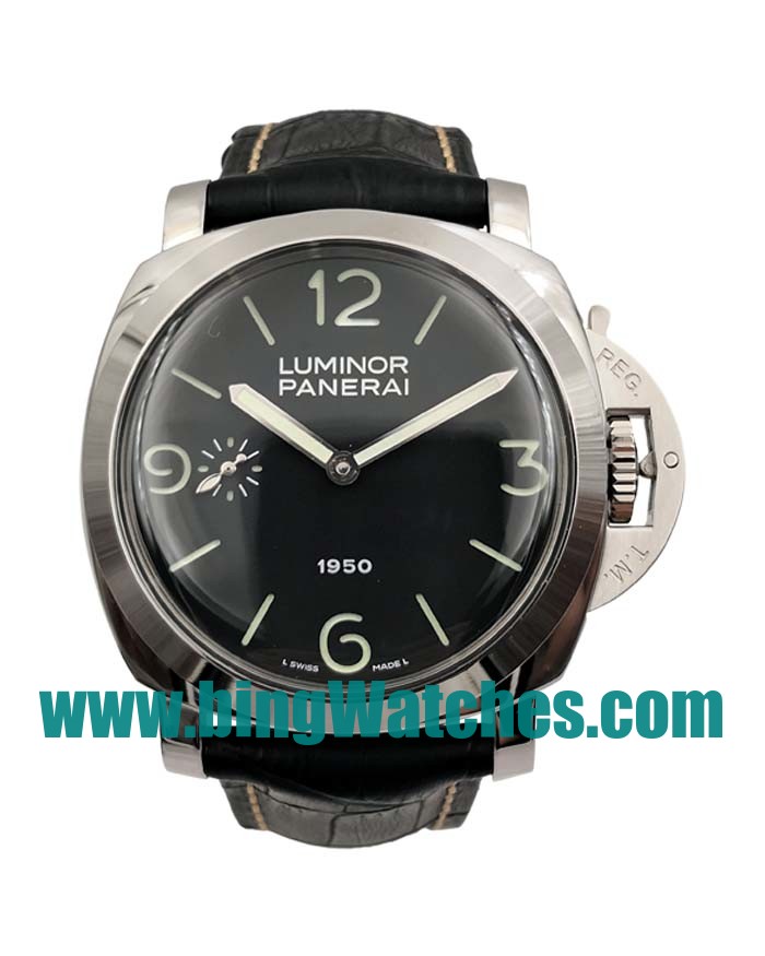 Perfect 1:1 Panerai Luminor PAM00127 Fake Watches With Black Dials For Men