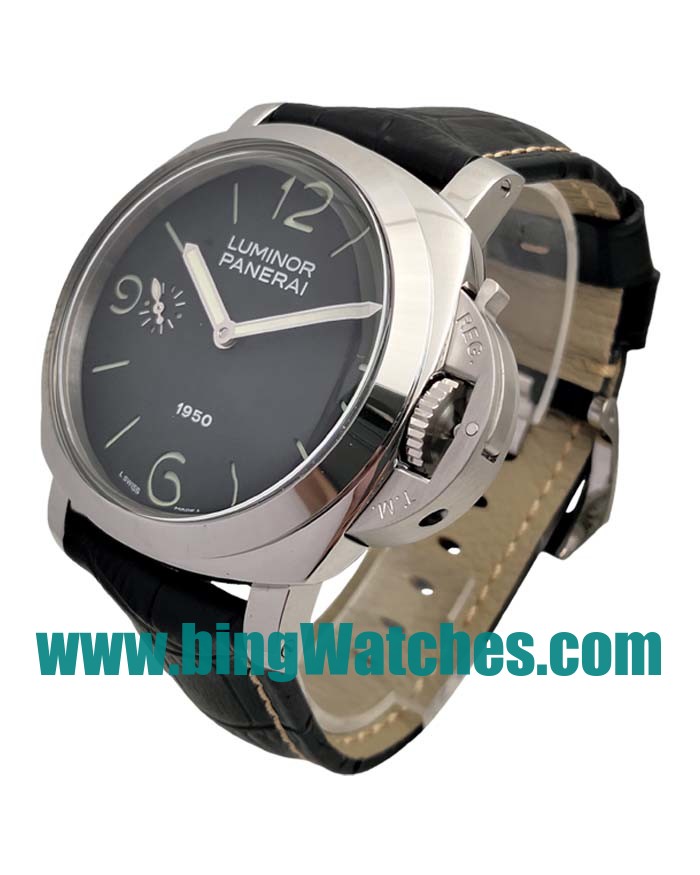 Perfect 1:1 Panerai Luminor PAM00127 Fake Watches With Black Dials For Men