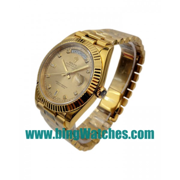 UK Perfect Replica Rolex Day-Date II 218238 With Champagne Dials For Men