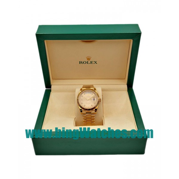 UK Perfect Replica Rolex Day-Date II 218238 With Champagne Dials For Men