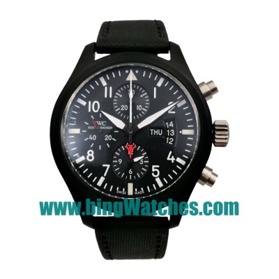42 MM Swiss Made IWC Pilot's Spitfire IW378901 Fake Watches With Black Dials For Men