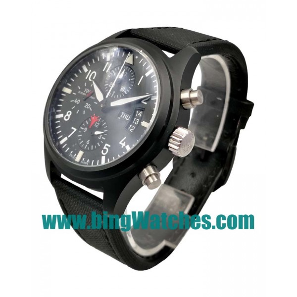 42 MM Swiss Made IWC Pilot's Spitfire IW378901 Fake Watches With Black Dials For Men