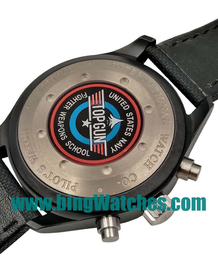 42 MM Swiss Made IWC Pilot's Spitfire IW378901 Fake Watches With Black Dials For Men