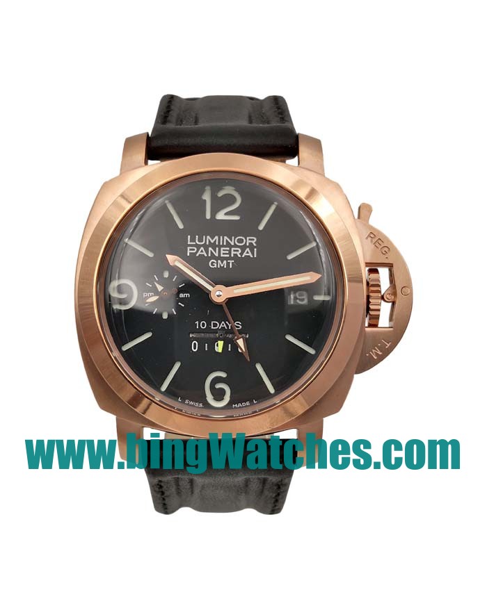 44 MM Best Quality Panerai Luminor PAM 00576 Replica Watches With Black Dials For Men