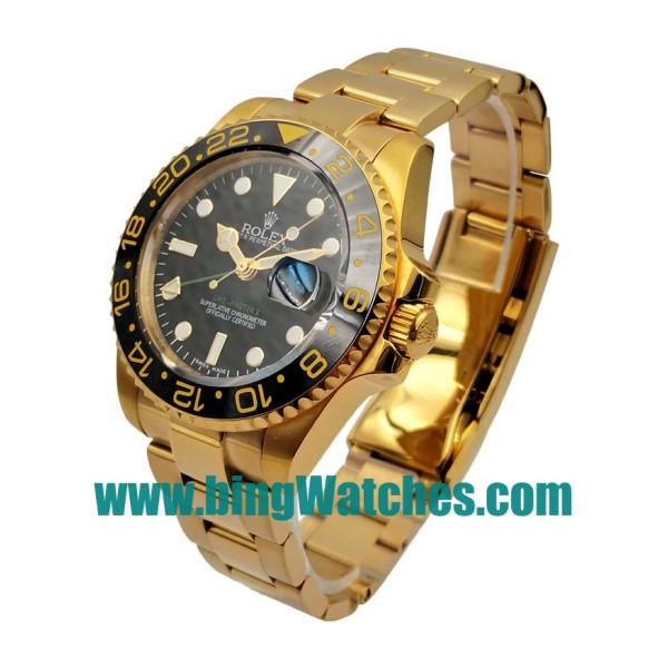 40 MM Swiss Made Rolex GMT-Master II 116718 LN Fake Watches With Black Dials For Men