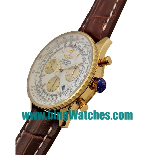 42 MM Swiss Made Breitling Navitimer D23322 Fake Watches With White Dials For Men