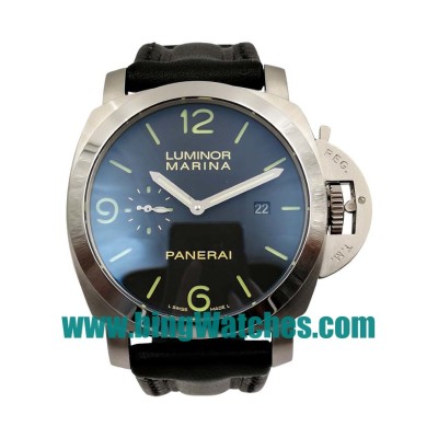 44 MM Cheap Panerai Luminor Marina PAM00618 Replica Watches With Black Dials For Men