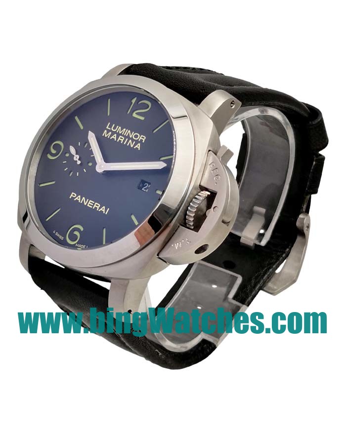 44 MM Cheap Panerai Luminor Marina PAM00618 Replica Watches With Black Dials For Men
