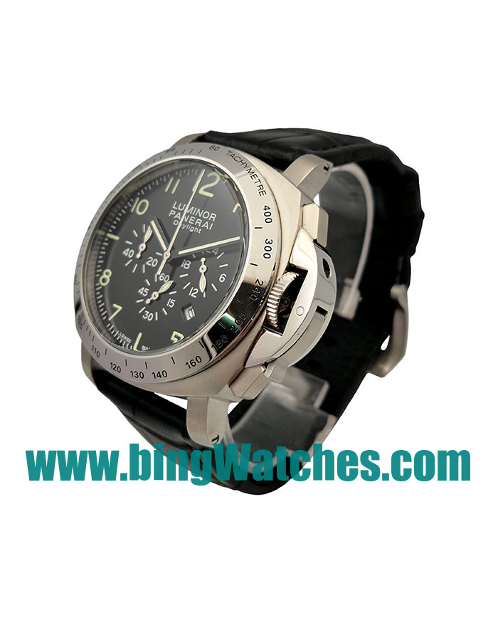 Best Quality Panerai Luminor Daylight PAM00196 Replica Watches With Black Dials For Men