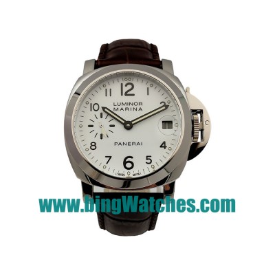 Best Quality Panerai Luminor Marina PAM00049 Replica Watches With White Dials For Men