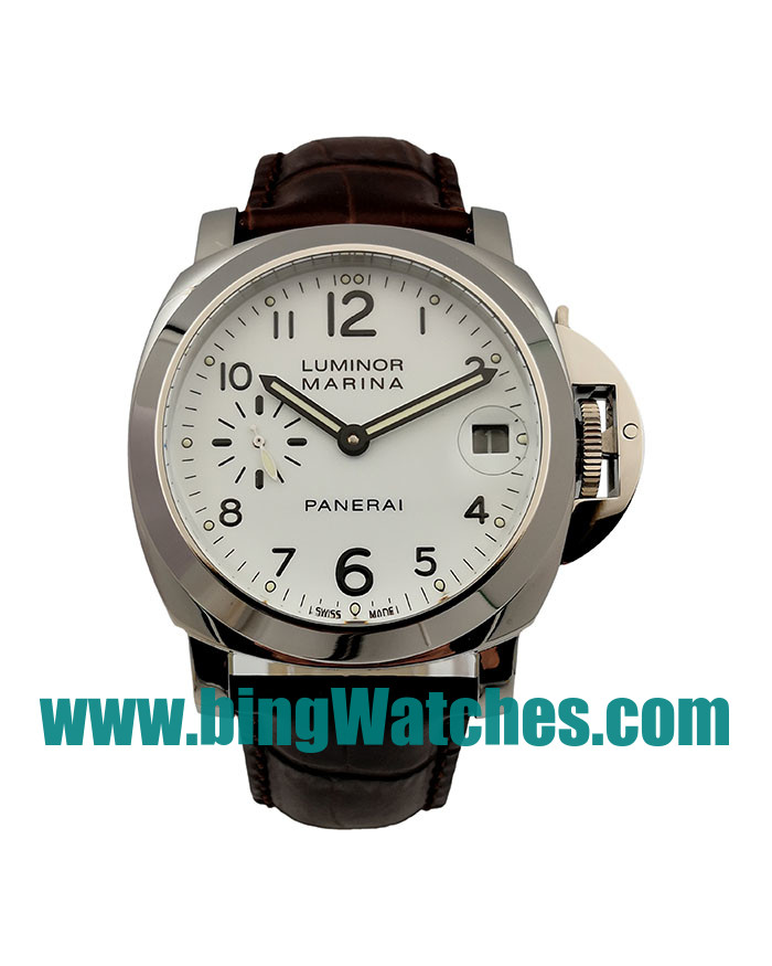 Best Quality Panerai Luminor Marina PAM00049 Replica Watches With White Dials For Men