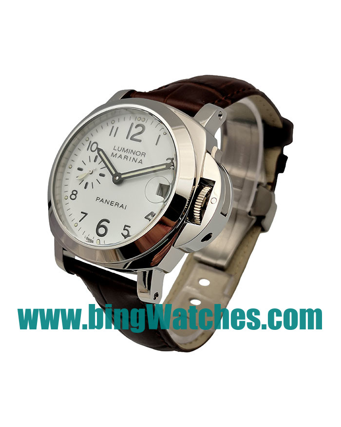 Best Quality Panerai Luminor Marina PAM00049 Replica Watches With White Dials For Men