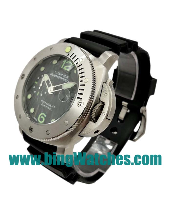 47 MM Black Dials Panerai Submersible PAM00024 Replica Watches With Black Dials For Men