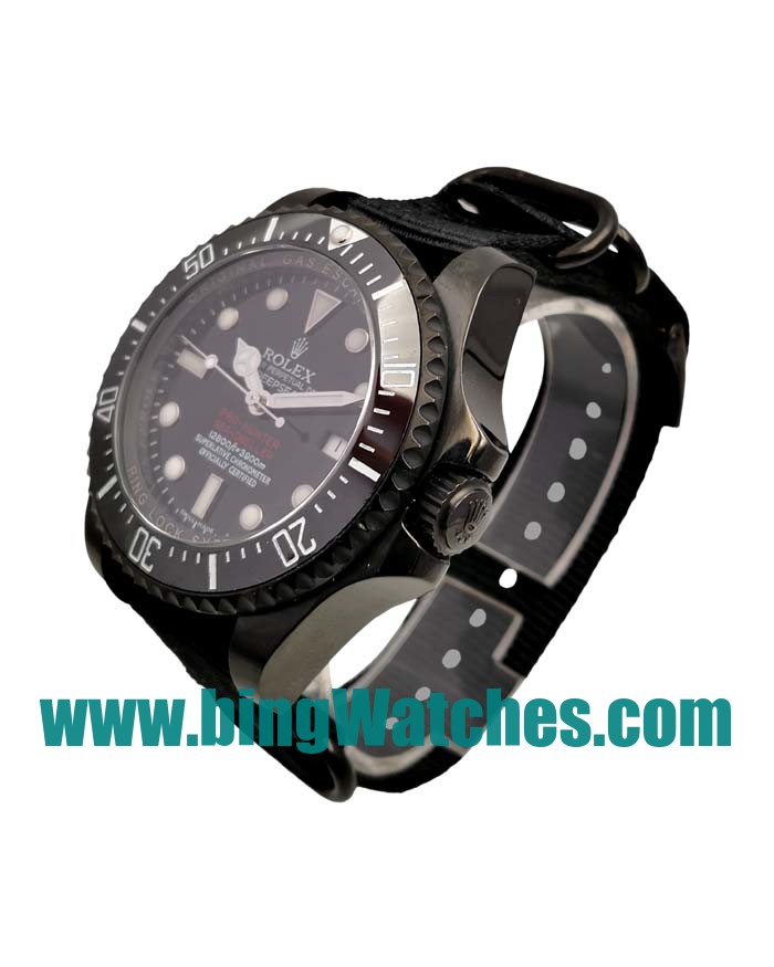 44 MM Swiss Made Rolex Sea-Dweller Deepsea 116660 Fake Watches With Black Dials For Men
