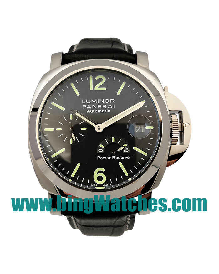 Best 1:1 Panerai Luminor Power Reserve PAM00090 Replica Watches With Black Dials For Men