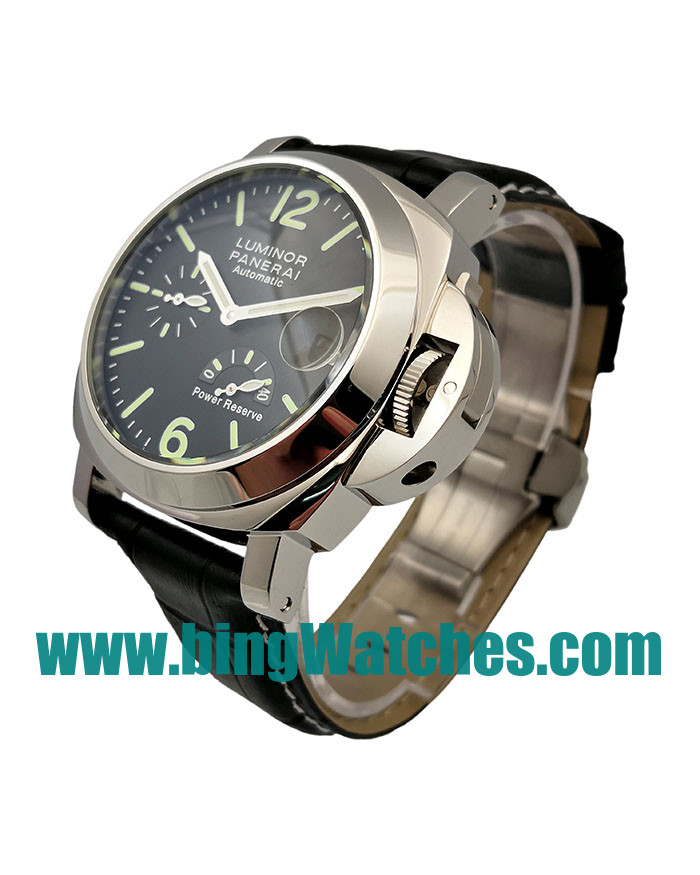 Best 1:1 Panerai Luminor Power Reserve PAM00090 Replica Watches With Black Dials For Men