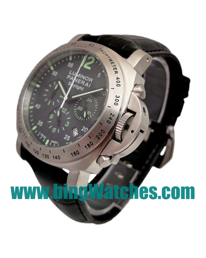 AAA Quality Panerai Luminor Chrono PAM00250 Replica Watches With Black Dials For Men