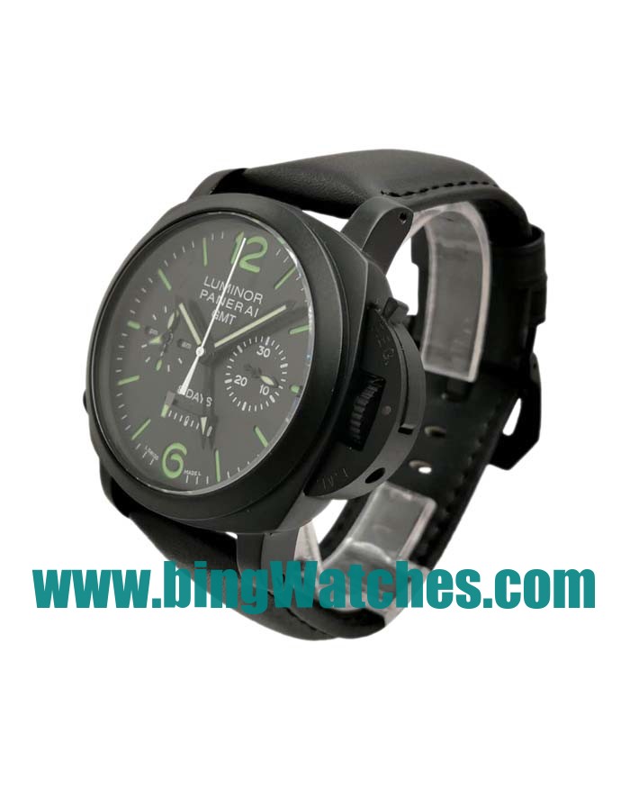 Top Quality Panerai Luminor PAM00317 Fake Watches With 44 MM Black Ceramic Cases