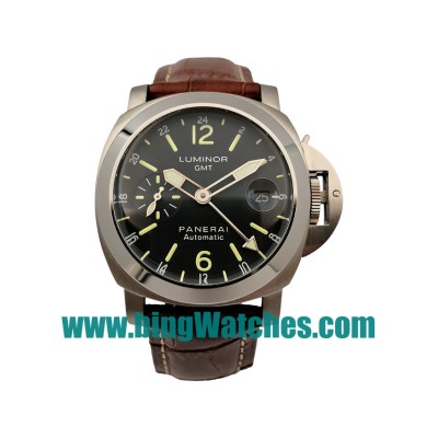 Top Quality Panerai Luminor GMT PAM00244 Fake Watches With Black Dials For Men