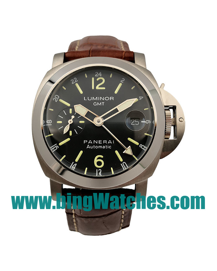 Top Quality Panerai Luminor GMT PAM00244 Fake Watches With Black Dials For Men
