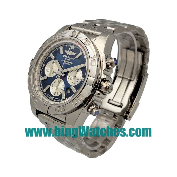44 MM Swiss Made Breitling Chronomat A011C88PA Fake Watches With Blue Dials For Men