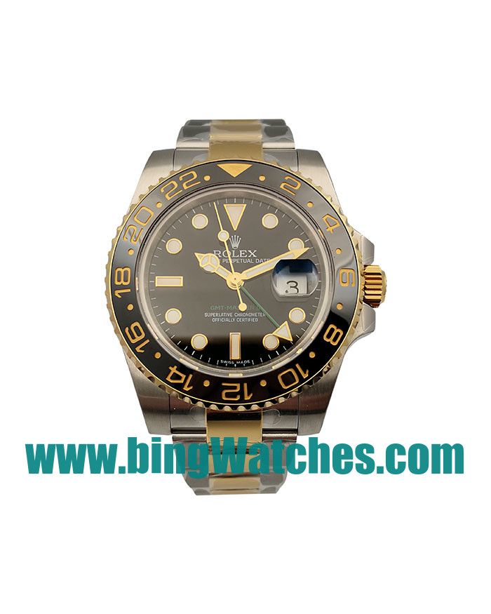 UK Perfect Replica Rolex GMT-Master II 116713 LN With Black Dials For Men