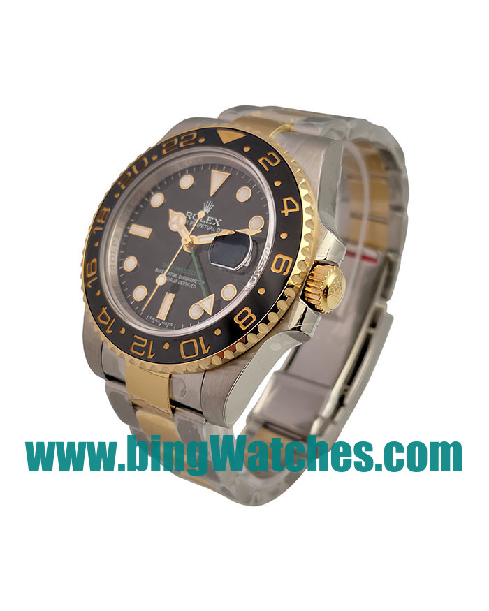 UK Perfect Replica Rolex GMT-Master II 116713 LN With Black Dials For Men