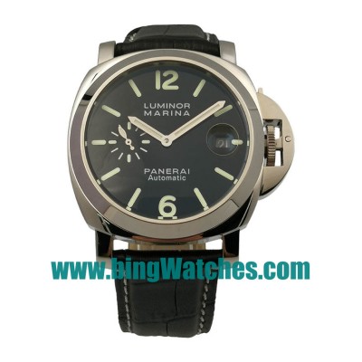 Best 1:1 Panerai Luminor Marina PAM00104 Replica Watches With Black Dials For Men