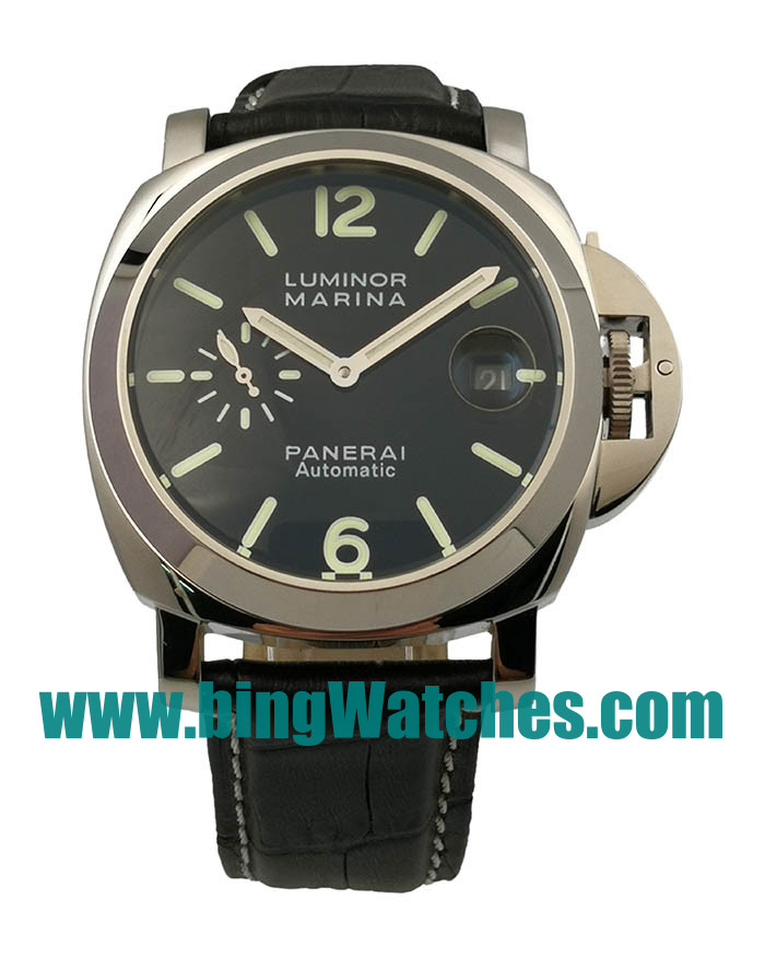 Best 1:1 Panerai Luminor Marina PAM00104 Replica Watches With Black Dials For Men